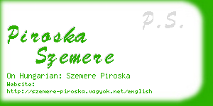 piroska szemere business card